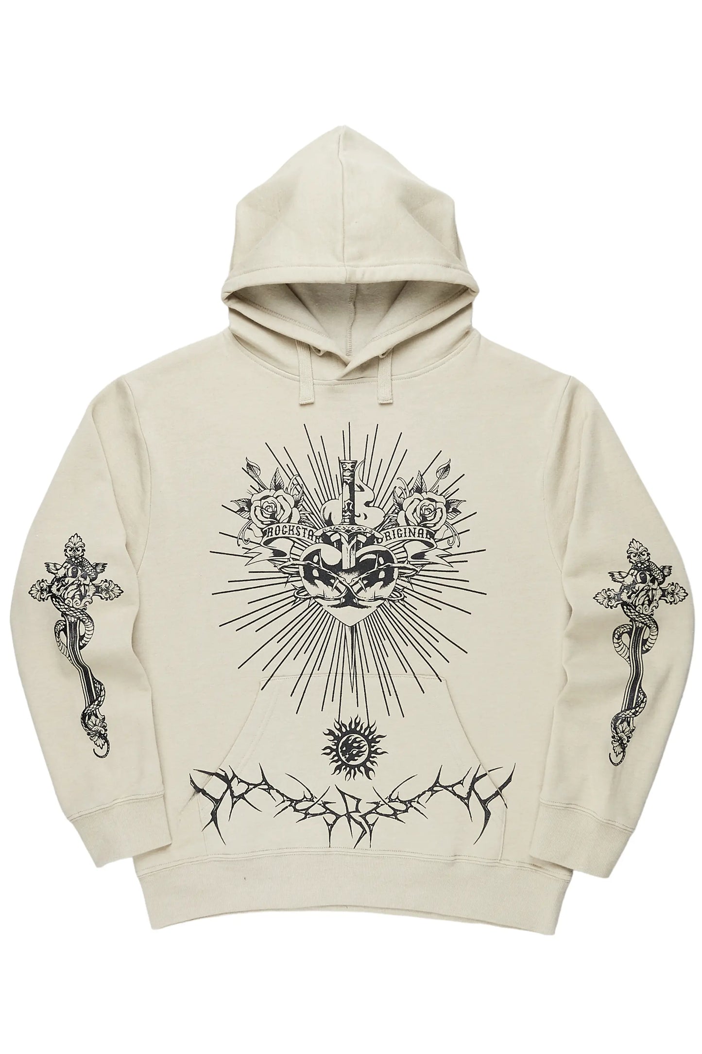 Tennette Beige Oversized Hoodie