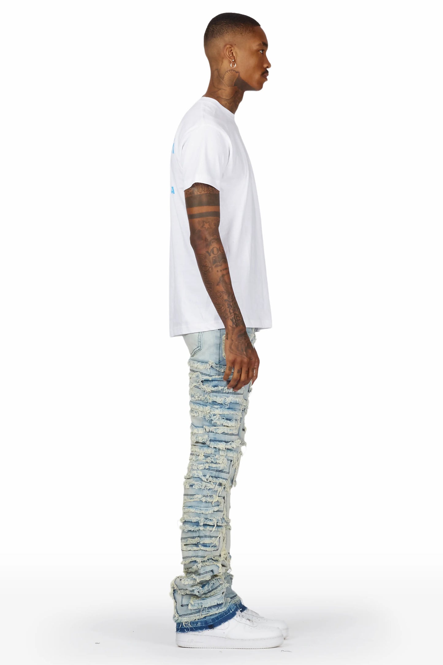 Wayland Blue Stacked Flare Jean